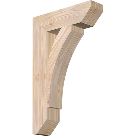 Ekena Millwork Thorton Slat Smooth Bracket, Douglas Fir, 3 1/2"W x 14"D x 22"H BKT04X14X22THR06SDF